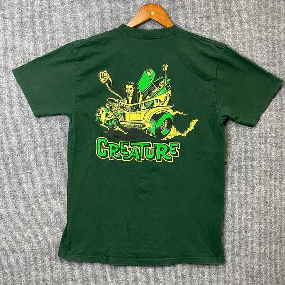 Creature Vampire skateboard graphic tee shirt green size medium - Picture 1 of 9